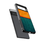 orange green back phone cover | glass case for google pixel 6 pro