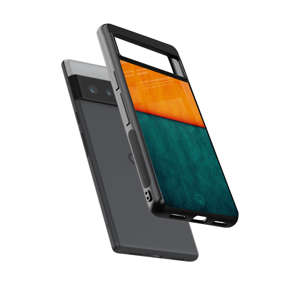 orange green back phone cover | glass case for google pixel 6 pro