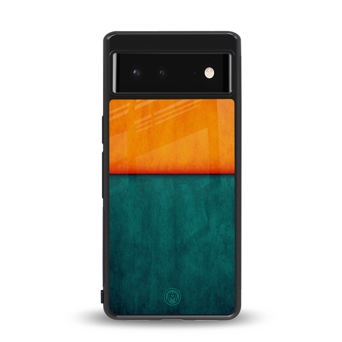 orange green back phone cover | glass case for google pixel 6