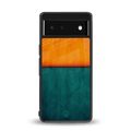 orange green back phone cover | glass case for Google Pixel 6A