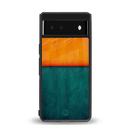 orange green back phone cover | glass case for Google Pixel 6A