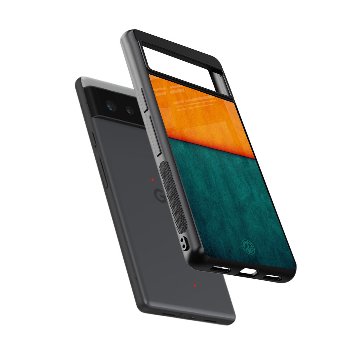 orange green back phone cover | glass case for google pixel 6