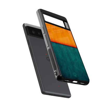 orange green back phone cover | glass case for Google Pixel 6A