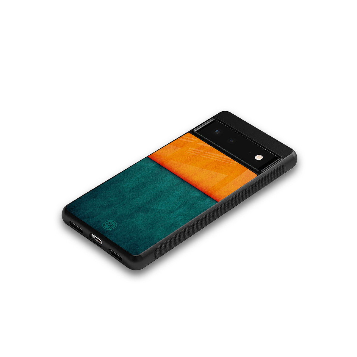 orange green back phone cover | glass case for google pixel 6