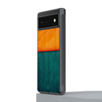 orange green back phone cover | glass case for google pixel 6