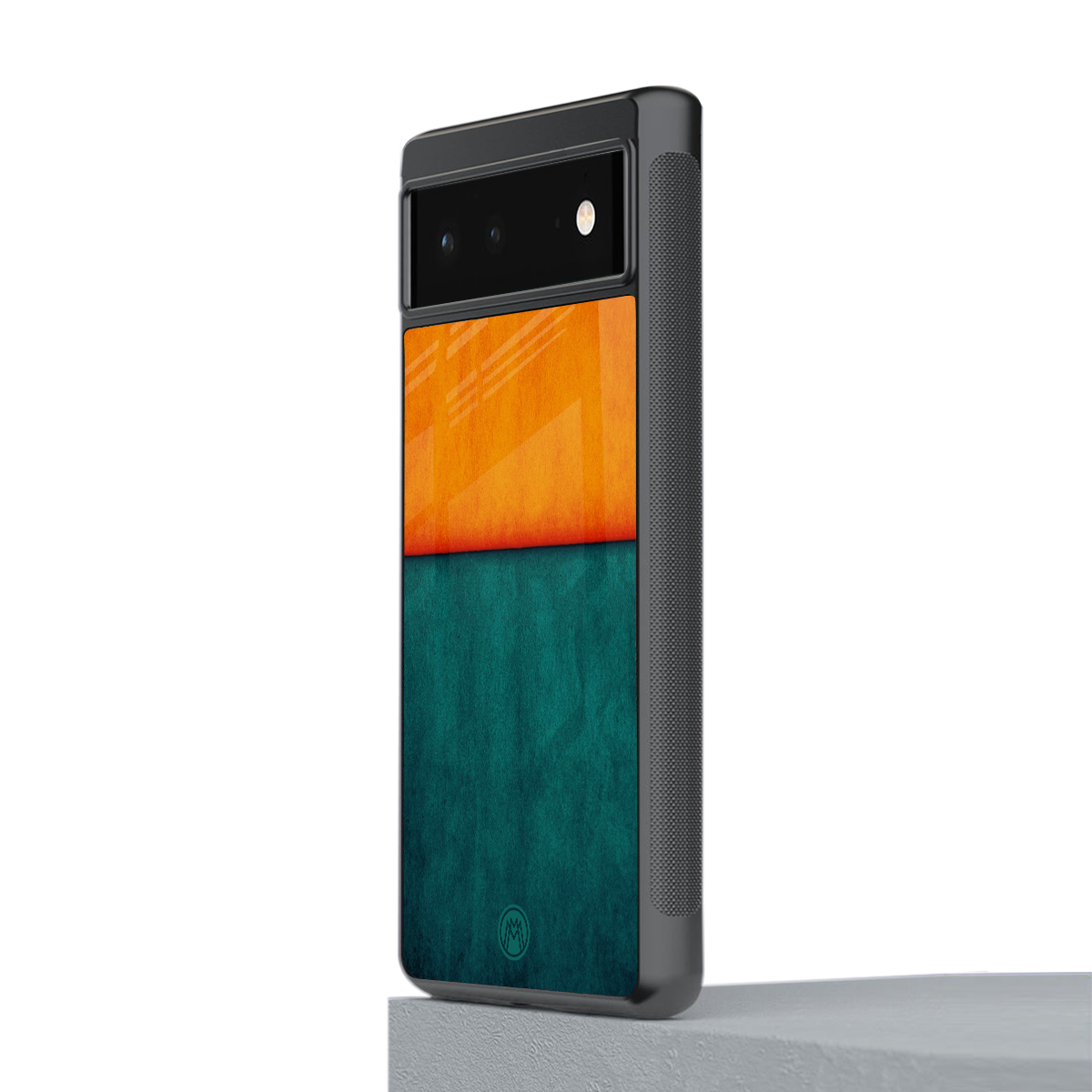 orange green back phone cover | glass case for google pixel 6