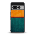 orange green back phone cover | glass case for google pixel 7 pro