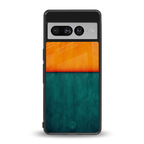 orange green back phone cover | glass case for google pixel 7 pro