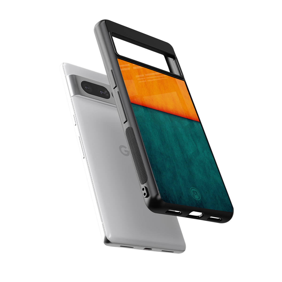 orange green back phone cover | glass case for google pixel 7 pro