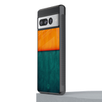 orange green back phone cover | glass case for google pixel 7 pro