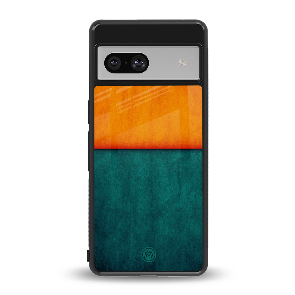 orange green back phone cover | glass case for Google Pixel 7