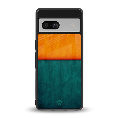 orange green back phone cover | glass case for Google Pixel 7A