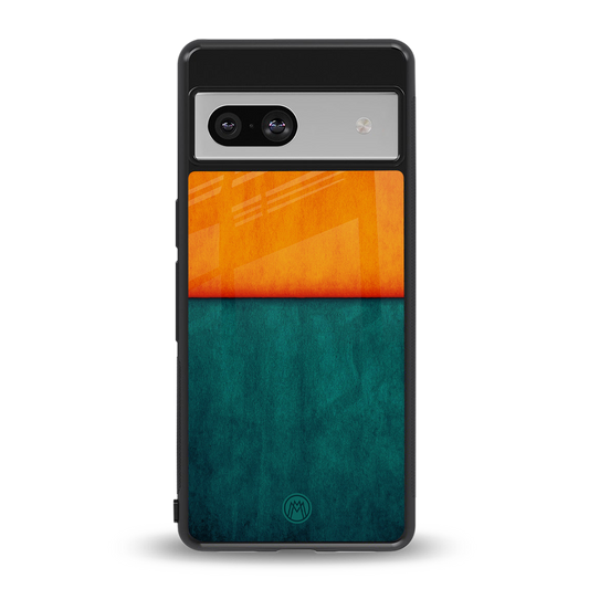 orange green back phone cover | glass case for Google Pixel 7A