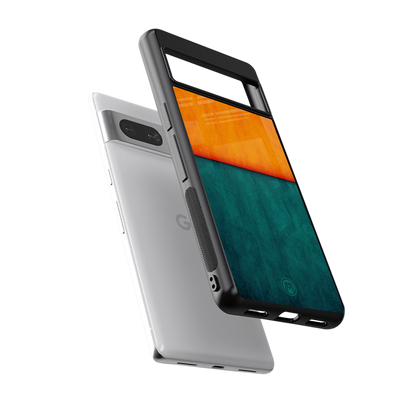 orange green back phone cover | glass case for Google Pixel 7