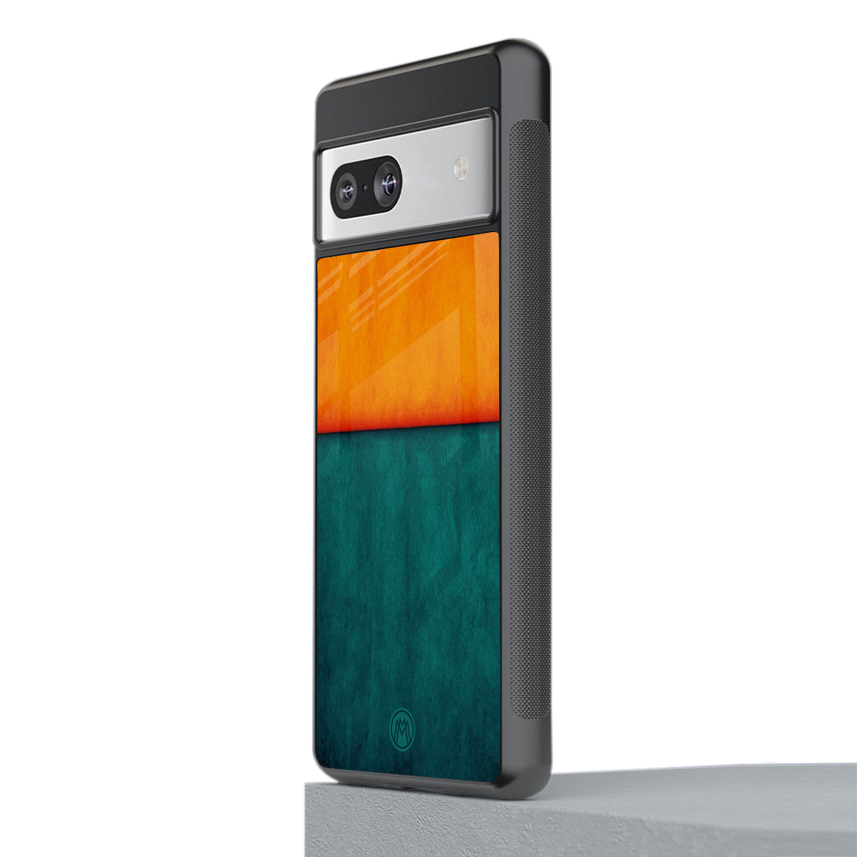 orange green back phone cover | glass case for Google Pixel 7A