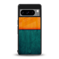 orange green back phone cover | glass case for google pixel 8 pro