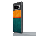 orange green back phone cover | glass case for google pixel 8 pro