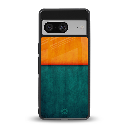 orange green back phone cover | glass case for Google Pixel 8