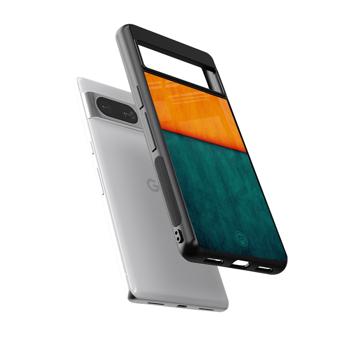 orange green back phone cover | glass case for Google Pixel 8
