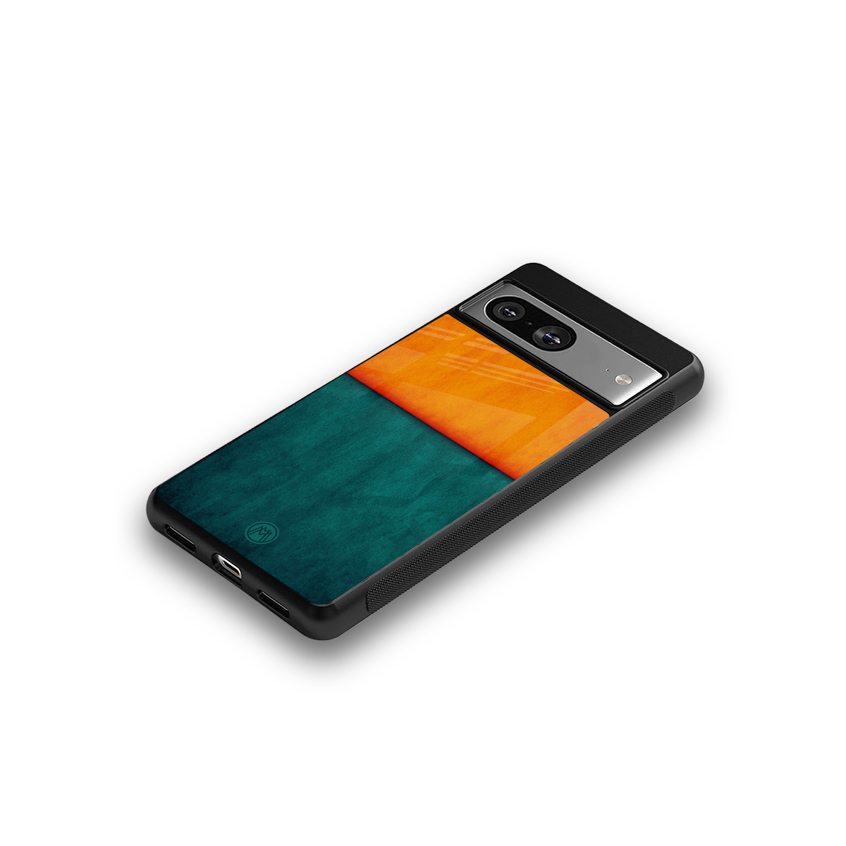 orange green back phone cover | glass case for Google Pixel 8