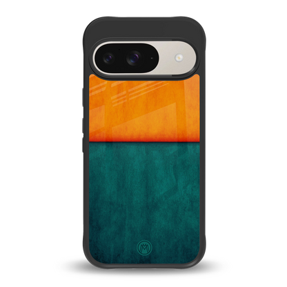 orange green back phone cover | glass case for google pixel 9