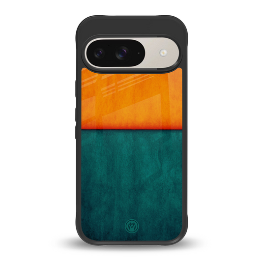 orange green back phone cover | glass case for google pixel 9
