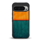 orange green back phone cover | glass case for google pixel 9 pro