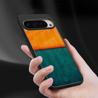 orange green back phone cover | glass case for google pixel 9 pro xl
