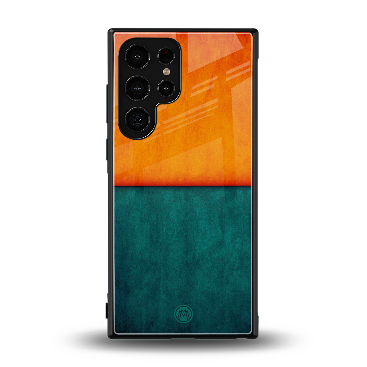 orange green back phone cover | glass case for samsung galaxy s23 ultra