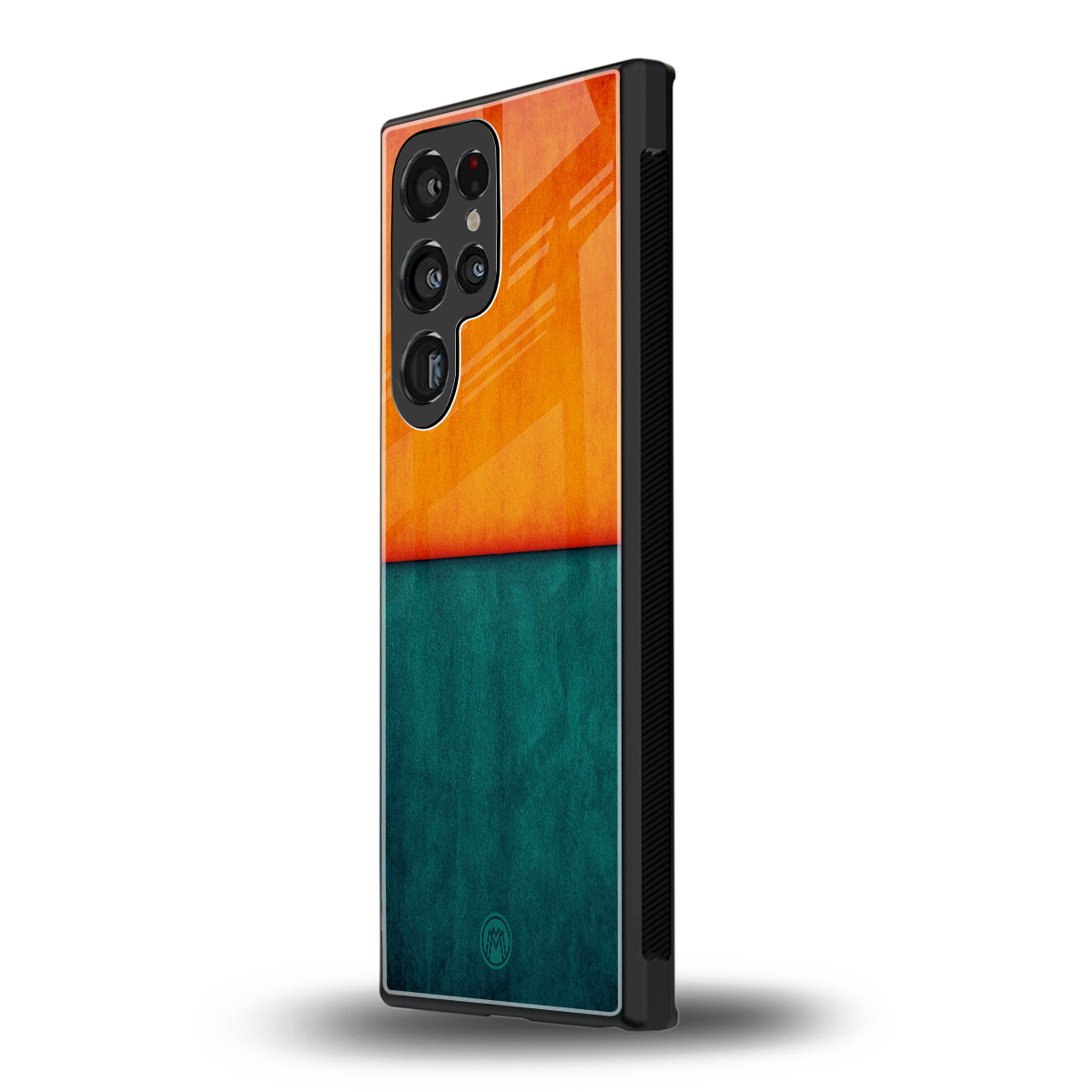 orange green back phone cover | glass case for samsung galaxy s23 ultra