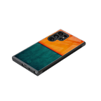 orange green back phone cover | glass case for samsung galaxy s23 ultra