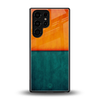 orange green back phone cover | glass case for samsung galaxy s25 ultra