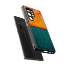 orange green back phone cover | glass case for samsung galaxy s25 ultra