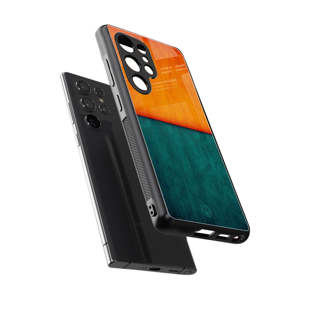 orange green back phone cover | glass case for samsung galaxy s25 ultra