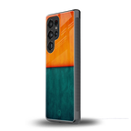 orange green back phone cover | glass case for samsung galaxy s25 ultra