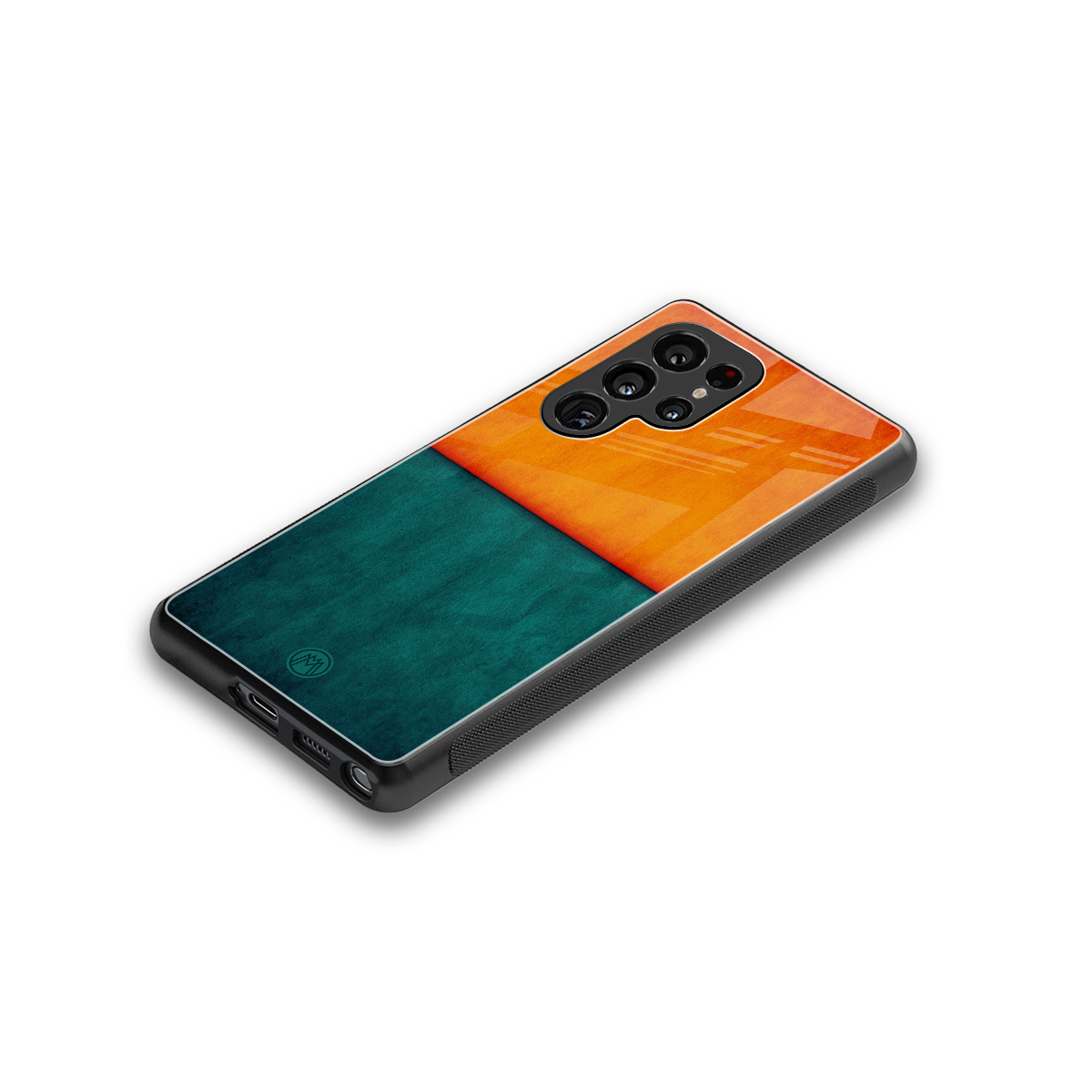 orange green back phone cover | glass case for samsung galaxy s25 ultra