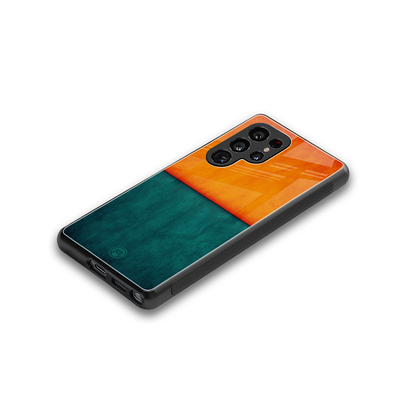 orange green back phone cover | glass case for samsung galaxy s25 ultra