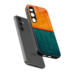 orange green back phone cover | glass case for samsung galaxy s24 fe