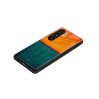 orange green back phone cover | glass case for samsung galaxy s24 plus