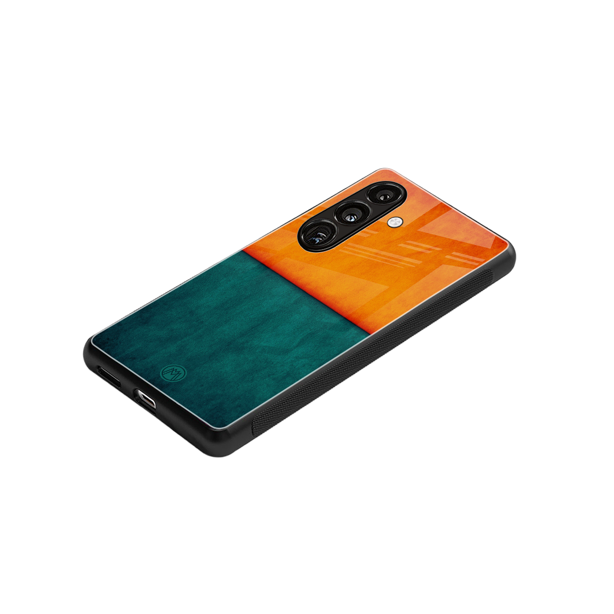 orange green back phone cover | glass case for samsung galaxy s24 plus