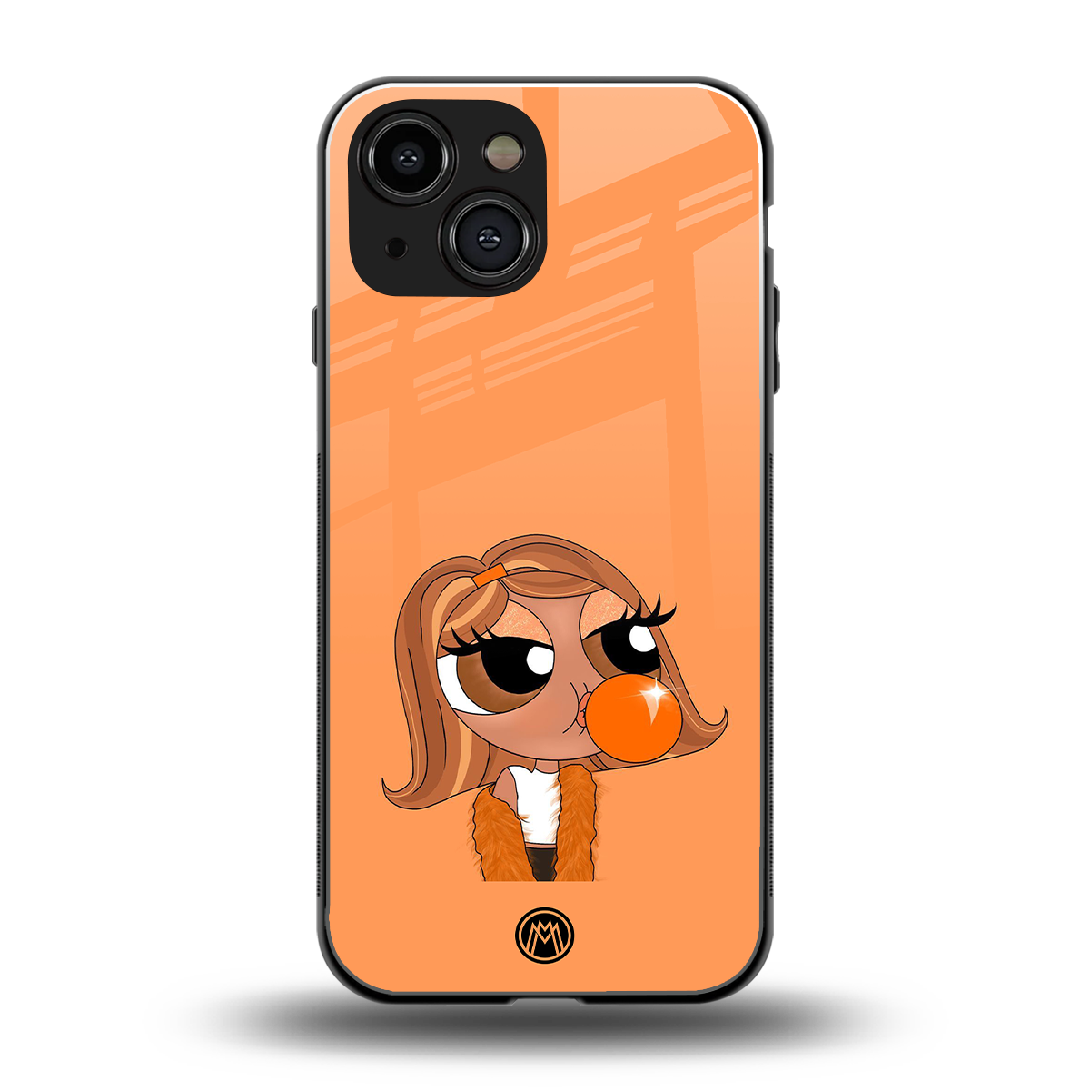 orange tote powerpuff girl back phone cover | glass case for iphone 13 mini