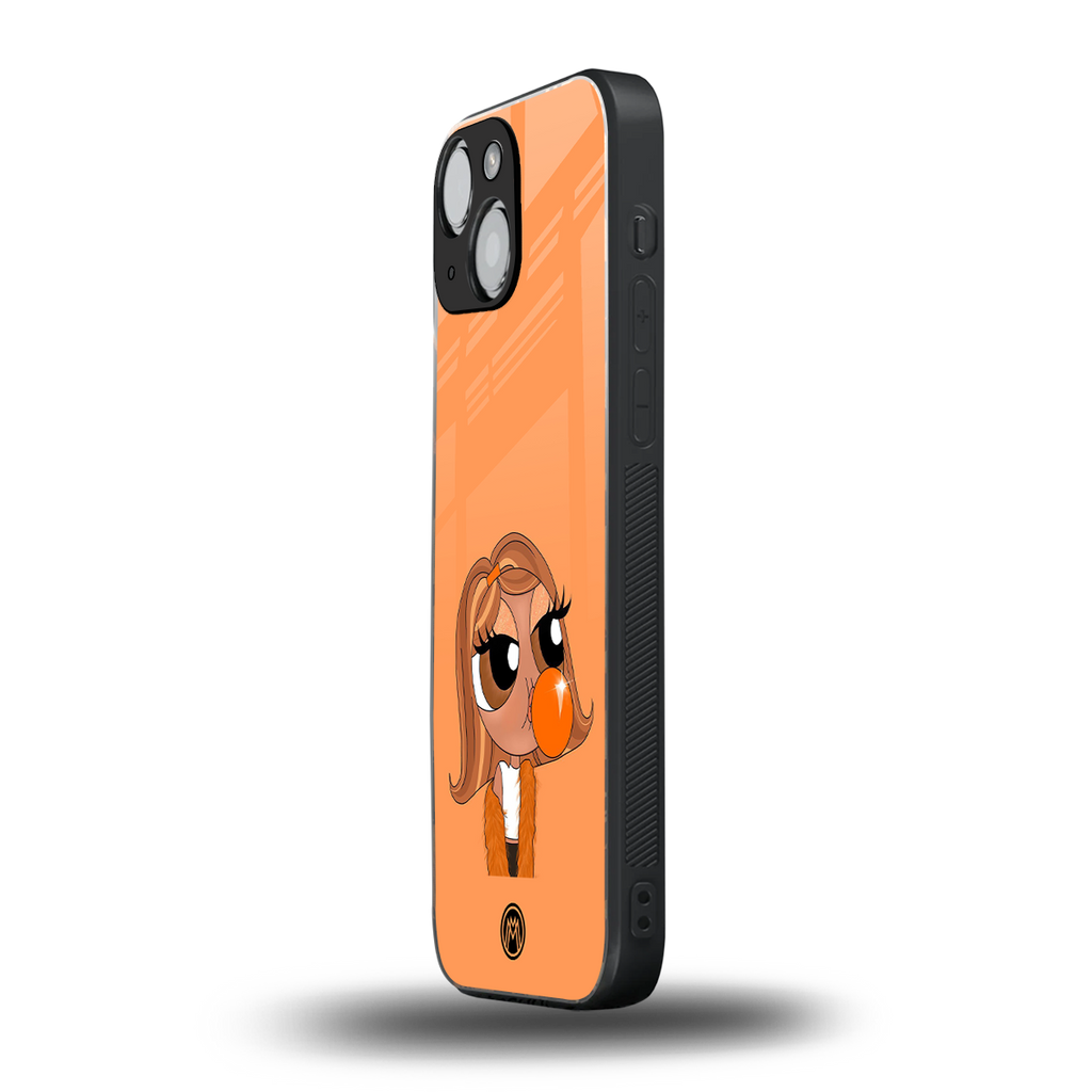 orange tote powerpuff girl back phone cover | glass case for iphone 13 mini