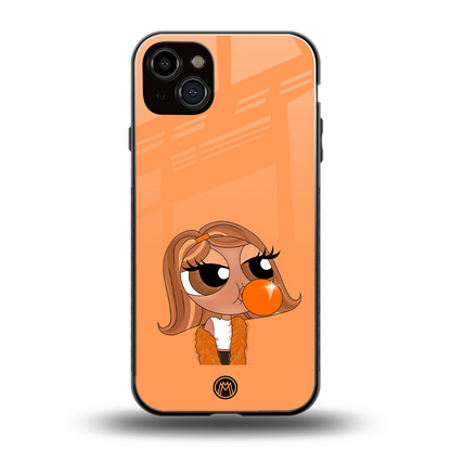 orange tote powerpuff girl back phone cover | glass case for iphone 14 plus