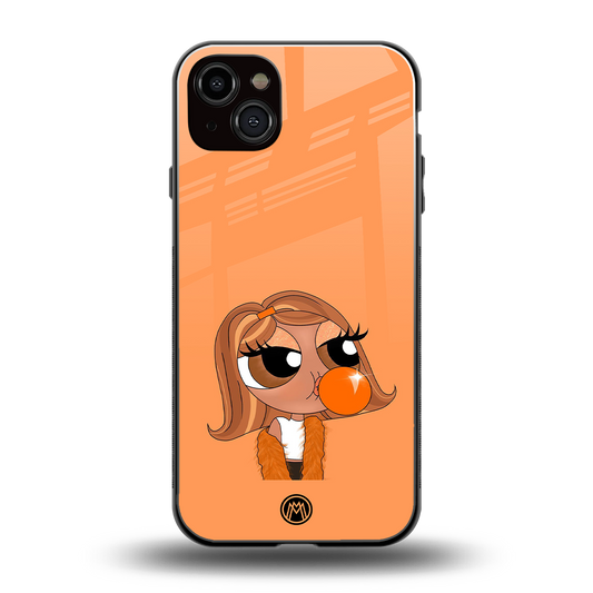 orange tote powerpuff girl back phone cover | glass case for iphone 14 plus