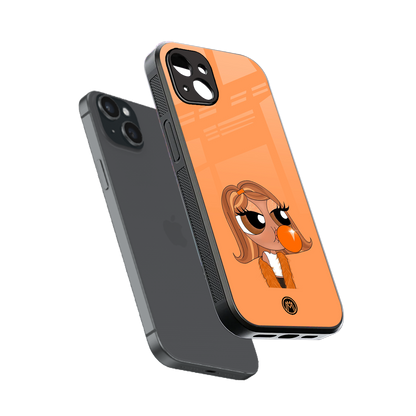 orange tote powerpuff girl back phone cover | glass case for iphone 14 plus