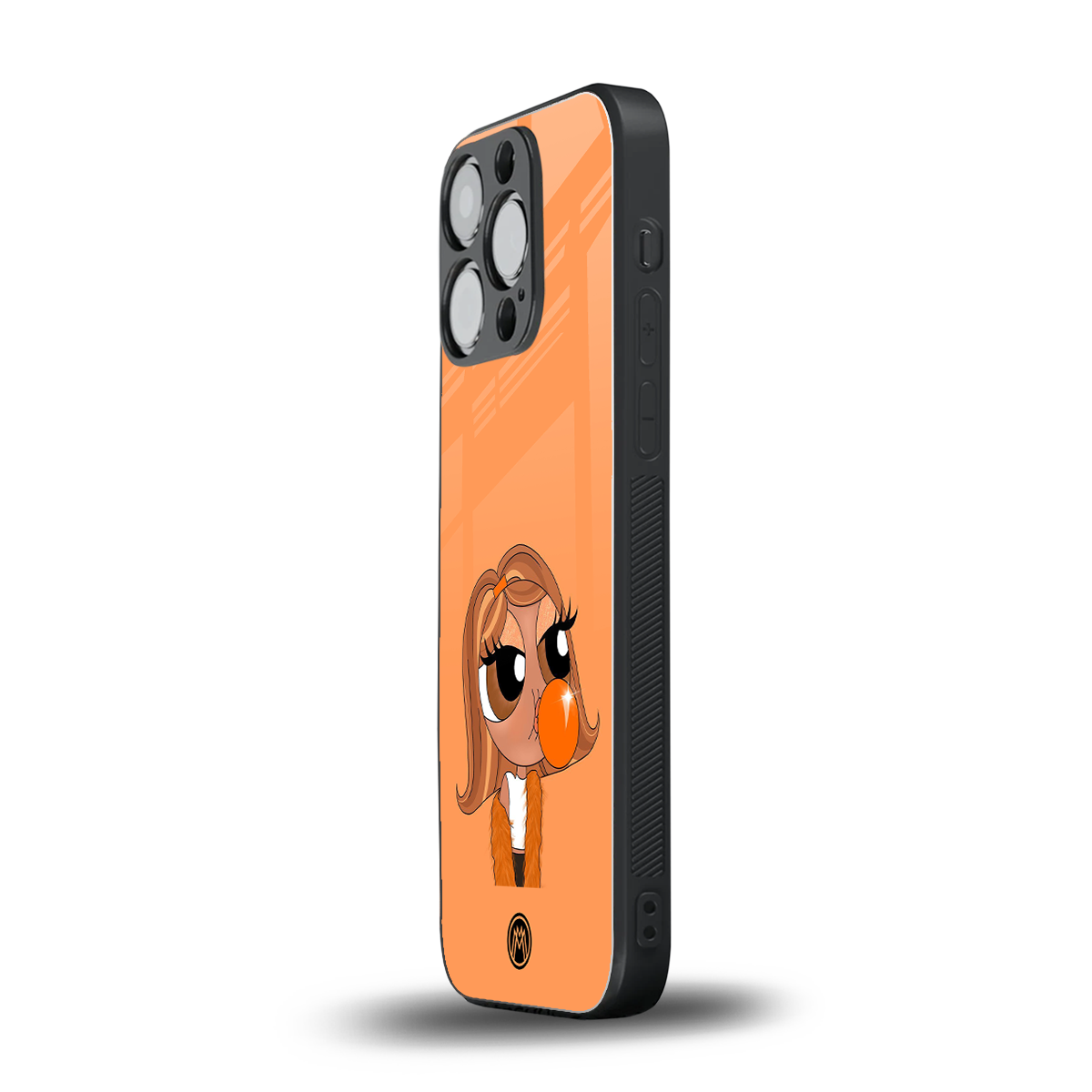 orange tote powerpuff girl back phone cover | glass case for iphone 15 pro