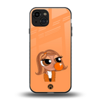 orange tote powerpuff girl back phone cover | glass case for iphone 15