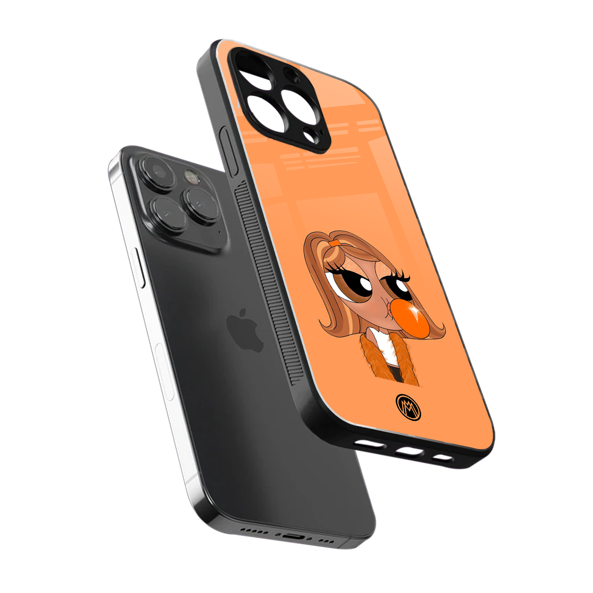 orange tote powerpuff girl back phone cover | glass case for iphone 15 pro