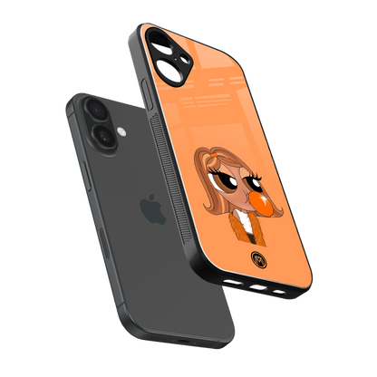 orange tote powerpuff girl back phone cover | glass case for iphone 16 plus