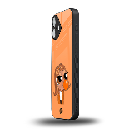orange tote powerpuff girl back phone cover | glass case for iphone 16 plus